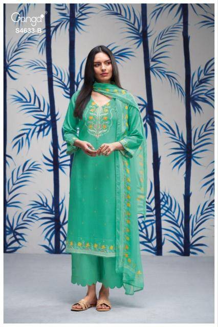 Ganga gritta 4633 Affordable wholesale dress materials in Bangalore